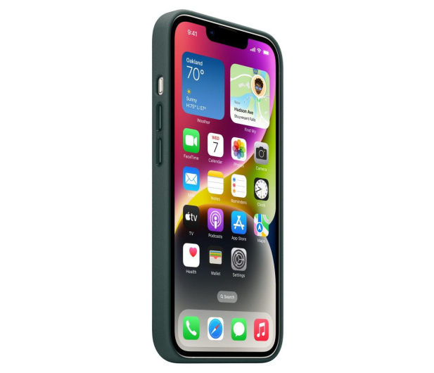 APPLE do iPhone 14 Plus Leather Case with MagSafe - Forest Green - 1070923 - zdjęcie 3